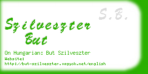 szilveszter but business card